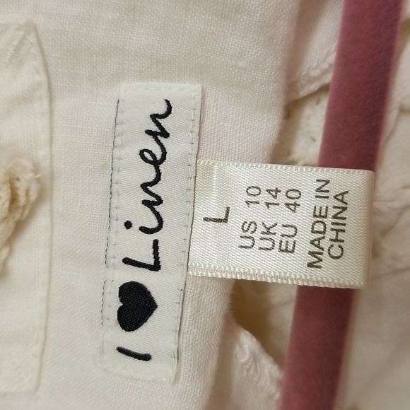 💛Malvin I 🖤 Linen Tunic / Coverup with Crochet Neckline - Picture 8 of 13